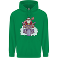 Biker Santa Christmas Motorcycle Motorbike Childrens Kids Hoodie Irish Green