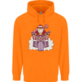 Biker Santa Christmas Motorcycle Motorbike Childrens Kids Hoodie Orange