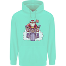 Biker Santa Christmas Motorcycle Motorbike Childrens Kids Hoodie Peppermint