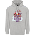 Biker Santa Christmas Motorcycle Motorbike Childrens Kids Hoodie Sports Grey