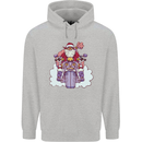 Biker Santa Christmas Motorcycle Motorbike Childrens Kids Hoodie Sports Grey