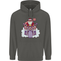 Biker Santa Christmas Motorcycle Motorbike Childrens Kids Hoodie Storm Grey