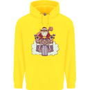 Biker Santa Christmas Motorcycle Motorbike Childrens Kids Hoodie Yellow