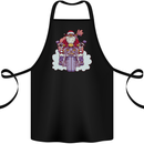 Biker Santa Christmas Motorcycle Motorbike Cotton Apron 100% Organic Black