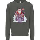 Biker Santa Christmas Motorcycle Motorbike Kids Sweatshirt Jumper Storm Grey
