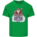 Biker Santa Christmas Motorcycle Motorbike Kids T-Shirt Childrens Irish Green