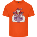 Biker Santa Christmas Motorcycle Motorbike Kids T-Shirt Childrens Orange