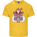 Biker Santa Christmas Motorcycle Motorbike Kids T-Shirt Childrens Yellow