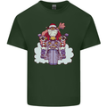 Biker Santa Christmas Motorcycle Motorbike Mens Cotton T-Shirt Tee Top Forest Green