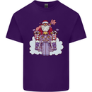 Biker Santa Christmas Motorcycle Motorbike Mens Cotton T-Shirt Tee Top Purple