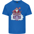 Biker Santa Christmas Motorcycle Motorbike Mens Cotton T-Shirt Tee Top Royal Blue