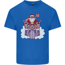 Biker Santa Christmas Motorcycle Motorbike Mens Cotton T-Shirt Tee Top Royal Blue
