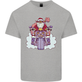 Biker Santa Christmas Motorcycle Motorbike Mens Cotton T-Shirt Tee Top Sports Grey