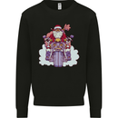 Biker Santa Christmas Motorcycle Motorbike Mens Sweatshirt Jumper Black