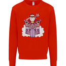 Biker Santa Christmas Motorcycle Motorbike Mens Sweatshirt Jumper Bright Red