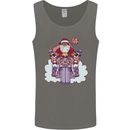 Biker Santa Christmas Motorcycle Motorbike Mens Vest Tank Top Charcoal