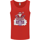 Biker Santa Christmas Motorcycle Motorbike Mens Vest Tank Top Red