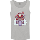 Biker Santa Christmas Motorcycle Motorbike Mens Vest Tank Top Sports Grey