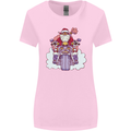 Biker Santa Christmas Motorcycle Motorbike Womens Wider Cut T-Shirt Light Pink