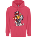 Biker Santa One Night Out Christmas Motorcycle Childrens Kids Hoodie Heliconia