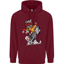 Biker Santa One Night Out Christmas Motorcycle Childrens Kids Hoodie Maroon