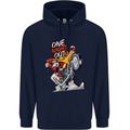 Biker Santa One Night Out Christmas Motorcycle Childrens Kids Hoodie Navy Blue