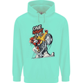 Biker Santa One Night Out Christmas Motorcycle Childrens Kids Hoodie Peppermint
