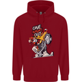 Biker Santa One Night Out Christmas Motorcycle Childrens Kids Hoodie Red