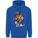 Biker Santa One Night Out Christmas Motorcycle Childrens Kids Hoodie Royal Blue