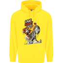 Biker Santa One Night Out Christmas Motorcycle Childrens Kids Hoodie Yellow