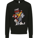 Biker Santa One Night Out Christmas Motorcycle Kids Sweatshirt Jumper Black