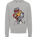 Biker Santa One Night Out Christmas Motorcycle Kids Sweatshirt Jumper Sports Grey