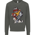 Biker Santa One Night Out Christmas Motorcycle Kids Sweatshirt Jumper Storm Grey