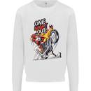 Biker Santa One Night Out Christmas Motorcycle Kids Sweatshirt Jumper White