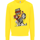 Biker Santa One Night Out Christmas Motorcycle Kids Sweatshirt Jumper Yellow