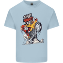 Biker Santa One Night Out Christmas Motorcycle Kids T-Shirt Childrens Light Blue