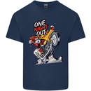Biker Santa One Night Out Christmas Motorcycle Kids T-Shirt Childrens Navy Blue