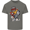 Biker Santa One Night Out Christmas Motorcycle Mens Cotton T-Shirt Tee Top Charcoal