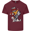 Biker Santa One Night Out Christmas Motorcycle Mens Cotton T-Shirt Tee Top Maroon