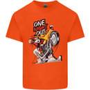 Biker Santa One Night Out Christmas Motorcycle Mens Cotton T-Shirt Tee Top Orange