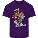 Biker Santa One Night Out Christmas Motorcycle Mens Cotton T-Shirt Tee Top Purple