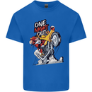 Biker Santa One Night Out Christmas Motorcycle Mens Cotton T-Shirt Tee Top Royal Blue
