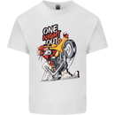 Biker Santa One Night Out Christmas Motorcycle Mens Cotton T-Shirt Tee Top White
