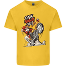 Biker Santa One Night Out Christmas Motorcycle Mens Cotton T-Shirt Tee Top Yellow