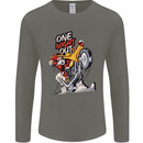 Biker Santa One Night Out Christmas Motorcycle Mens Long Sleeve T-Shirt Charcoal