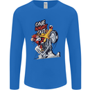 Biker Santa One Night Out Christmas Motorcycle Mens Long Sleeve T-Shirt Royal Blue