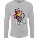 Biker Santa One Night Out Christmas Motorcycle Mens Long Sleeve T-Shirt Sports Grey