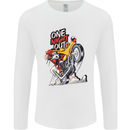 Biker Santa One Night Out Christmas Motorcycle Mens Long Sleeve T-Shirt White