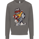 Biker Santa One Night Out Christmas Motorcycle Mens Sweatshirt Jumper Charcoal
