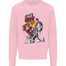 Biker Santa One Night Out Christmas Motorcycle Mens Sweatshirt Jumper Light Pink